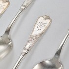 Victorian Sterling Silver Aesthetic Movement Teaspoons 6  Antique 19th C 4pc Set