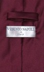 Vesuvio Napoli Necktie Solid Burgundy Color Mens Neck Tie