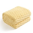  Flannel Fleece Throw Blanket  50x40 Inches   Hexagon 40 x50  Light Yellow