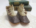 Antique High Button Black And White Leather Baby   Toddler Shoes