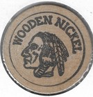 Sports Pub  1 Free Draft  Token coin  Indian Head Wooden Nickel