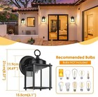 2pack Outdoor Porch Wall Lantern  Exterior Waterproof Wall Sconce Light Fixture