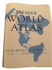 Rand Mcnally Premier World Atlas 1952 Oversized Book Vintage