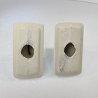 Vintage White Ceramic Towel Bar Rod Rack Post Holders Bracket Mid Century Modern