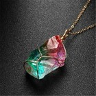 7 Seven Chakras Crystal Natural Rainbow Stone Quartz Pendant Necklace Healing