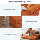Folding Sofa Bed   Convertible Futon Sleeper Couch   Modern Floor Mattress      