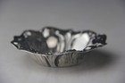 R  Wallace   Sons Co  Sterling Silver Repousse Floral Nut Dish  679