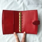 Vintage Coach Madison Red Leather Organizer Ring Binder Notebook Planner Cover
