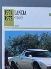 Lancia Stratos Automobile 1974-1975 Sports Car Italy Ephemera Lithograph Photo