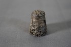 Vintage Mexican Sterling Silver Sewing Thimble Ornate  1  Tall