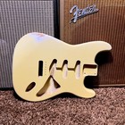 Relic Fender Stratocaster Body Alder Aged Olympic White Nitrocellulose   Light    