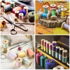 40 Pcs Unfinished Wooden Thread Spools Empty Wood Spools For Crafts Sewing