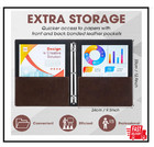 2 Pcs Vintage Hardback 3 Ring Binder Professional Leather Organizer Round Rings