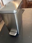 10 Liter   2 6 Gallon Stainless Steel Bathroom Slim Profile Trash Can  Brushed