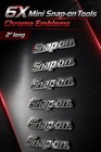 6pk Snap On Tool Box Logo Emblem Silver Chrome Plastic Badge Decal 2  New Micro 