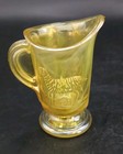 Boyd Sunglow Carnival Glass Child   s Miniature Lamb Tea Set Creamer Glows