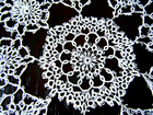 Antique Victorian Doily Beautiful Tatting Design Handmade Finest Thread 8  Diam