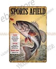 Tin Bathroom Signs 1958 Fishinghunting Bass Fishing Fly Rod Metal Tin Sign