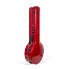 Crossrock Fiberglass Banjo Case Fits 5-string Resonator Styles-tsa Lock-red