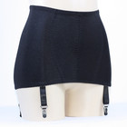Luxallacki High Waist Open Bottom Girdle Skirt With Garter Straps For Stockings