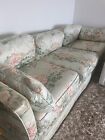 Chintz Chinoiserie Silk Sofa Peonies  Aqua  Pinks