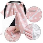 Baby Car Seat Canopy Nursing Cover For Breastfeeding Blanket Minky Fabric Back