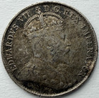 1902 Canadian Silver 5 Cent Coin Nice Vg Details Dark King Edward