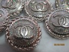 Chanel 10 Buttons   20mm  Silver Tone Metal     This Is For 10