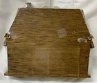 Vintage Wooden Sewing House Shadow Wood Box Pin Cushion Thread Scissors Thimbles