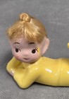 Vintage Napco Girls Pixie Elves Red Blonde Hair Figurines Lot Of 4