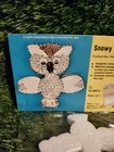 Leewards Snowy Owl Vintage Boutique Sequin Bead Christmas Ornament Kit Nos