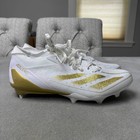 Adidas Adizero Electric  white Gold Metallic  Football Cleats Men s Size 7-13