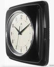 Infinity Instruments - Retro Square Black Indoor Wall Clock  9 25   New In Box