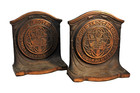 Vintage Bronze Cast Iron Book Ends