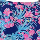 Lilly Pulitzer Long Sleeve Tee Xs Navy Pink Preppy Floral Womens Top Logo Button