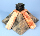 Onyx Mayan Step Pyramid Vintage 8  El Castillo Souvenir Building Mexico