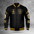 Custom Name Freemasonry 357 Prince Hall Mason 3d Baseball Jacket S-5xl