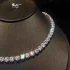 20ct Round Cut Lab-created Diamond Women s Tennis Necklace 14k White Gold Plated