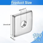 100pcs M8x25mmx5mm Square Nuts  Carbon Steel Zinc Plated Coarse Thread Nuts