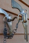 Old Antique Brass Horse Pistol Bit Low Port Curb