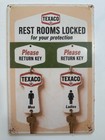 Texaco Gasoline Gas   Oil Sign - Texas Fuel Company - Vintage Restrooms