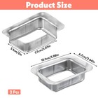 2 Pack 2  X 3  Rain Gutter Downspout Aluminum Drop Outlet K X 3   Silver