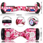 6 5   Hoverboard Electric Bluetooth Speaker Led Escooter Self-balancing For Kids