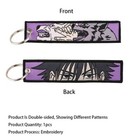 Hatsune Miku Embroided  Key Tag Anime Keychain Jettag Lanyard