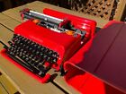 Olivetti Valentine Typewriter Red Vintage Case Rare Bucket Retro Used Portable
