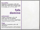 Fats Domino     Rare Vintage Original Brussels 1962 Concert Handbill