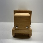 Vintage Hand-made Wooden Toy Semi-truck With Box Trailer