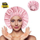 Shower Cap For Women  Double Layer Waterproof Bath Cap  Reusable Hair Protector 