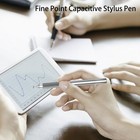 Stylus Touch Screen Pen Fiber Tip Aluminum Lightweight Silver For Smart Phones
