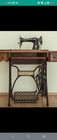 Antique Singer Treadle Sewing Machine Table  With Cast Iron Base   Legs 1900s